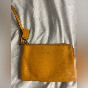 Coach Orange Wristlet Clutch